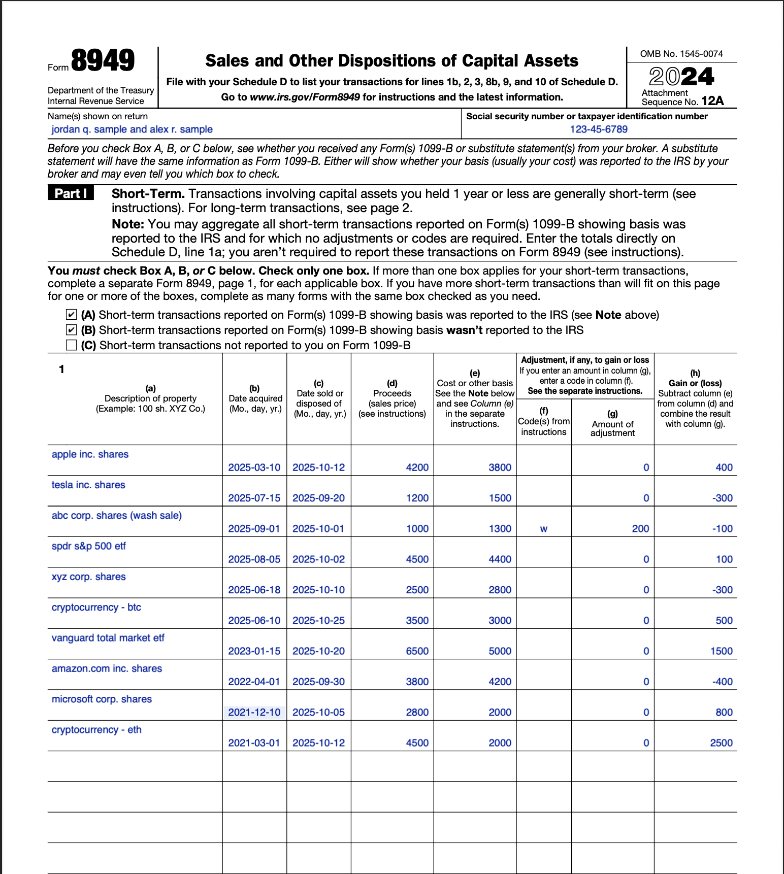 PDF Form Automation - Actual filled PDF form with AI